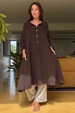Made in Italy Paulo Pillow Cotton Sailor Dress Coffee Bean /8 =